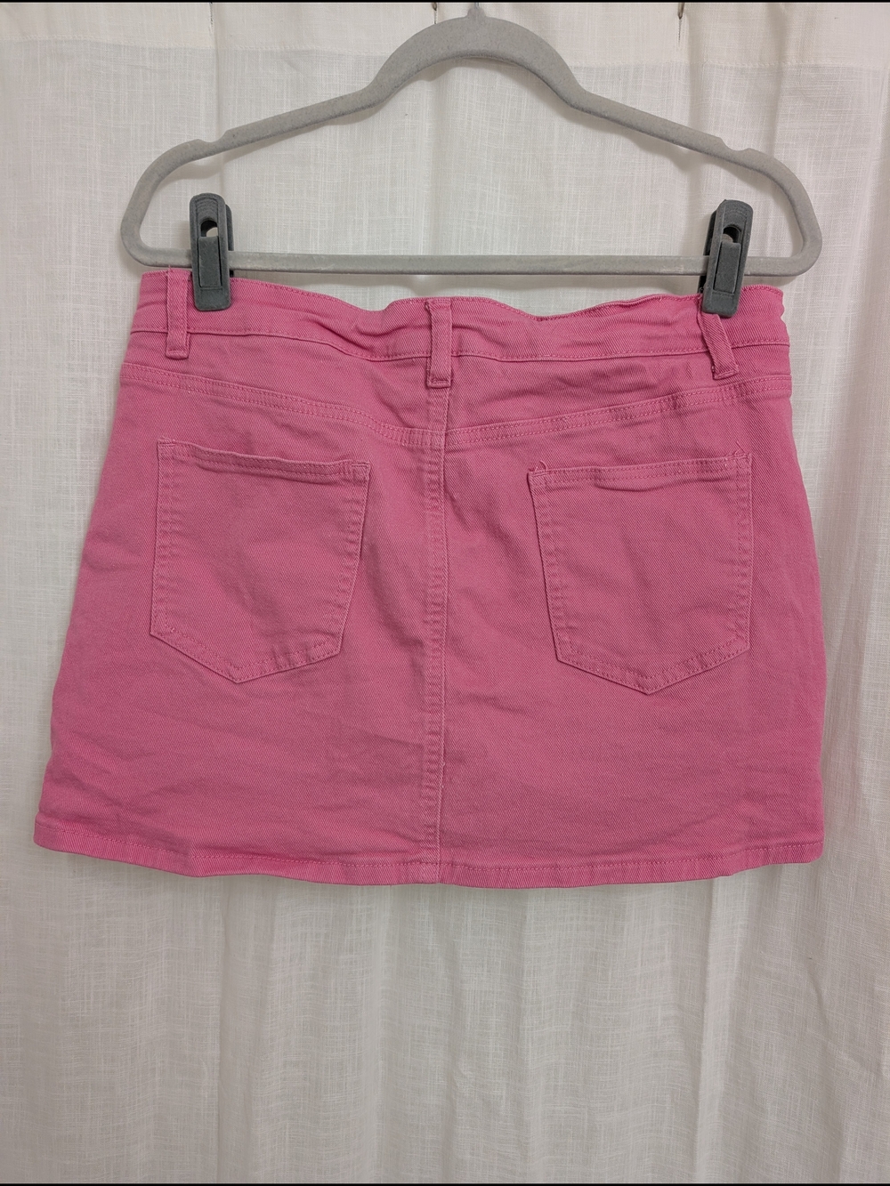 Pink Denim Skort Women’s XL Stretch Mini Skirt Shorts Casual Y2K - Picture 2 of 4